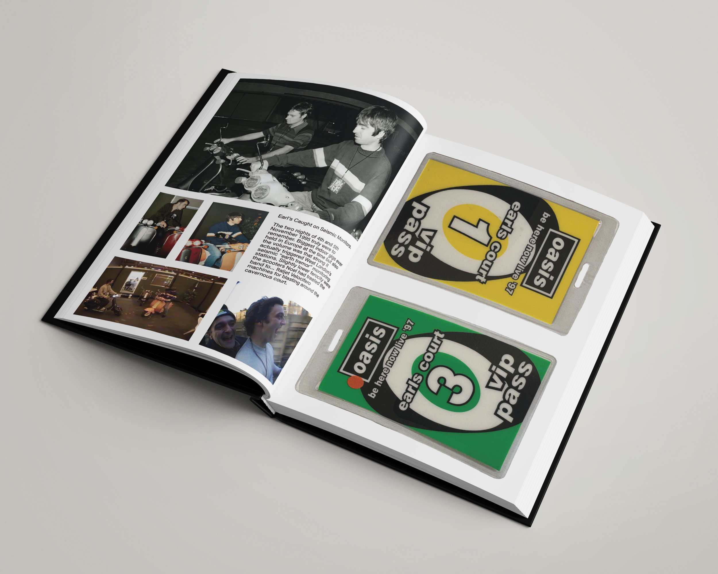 OasisDefinitely book, VIP pass insert